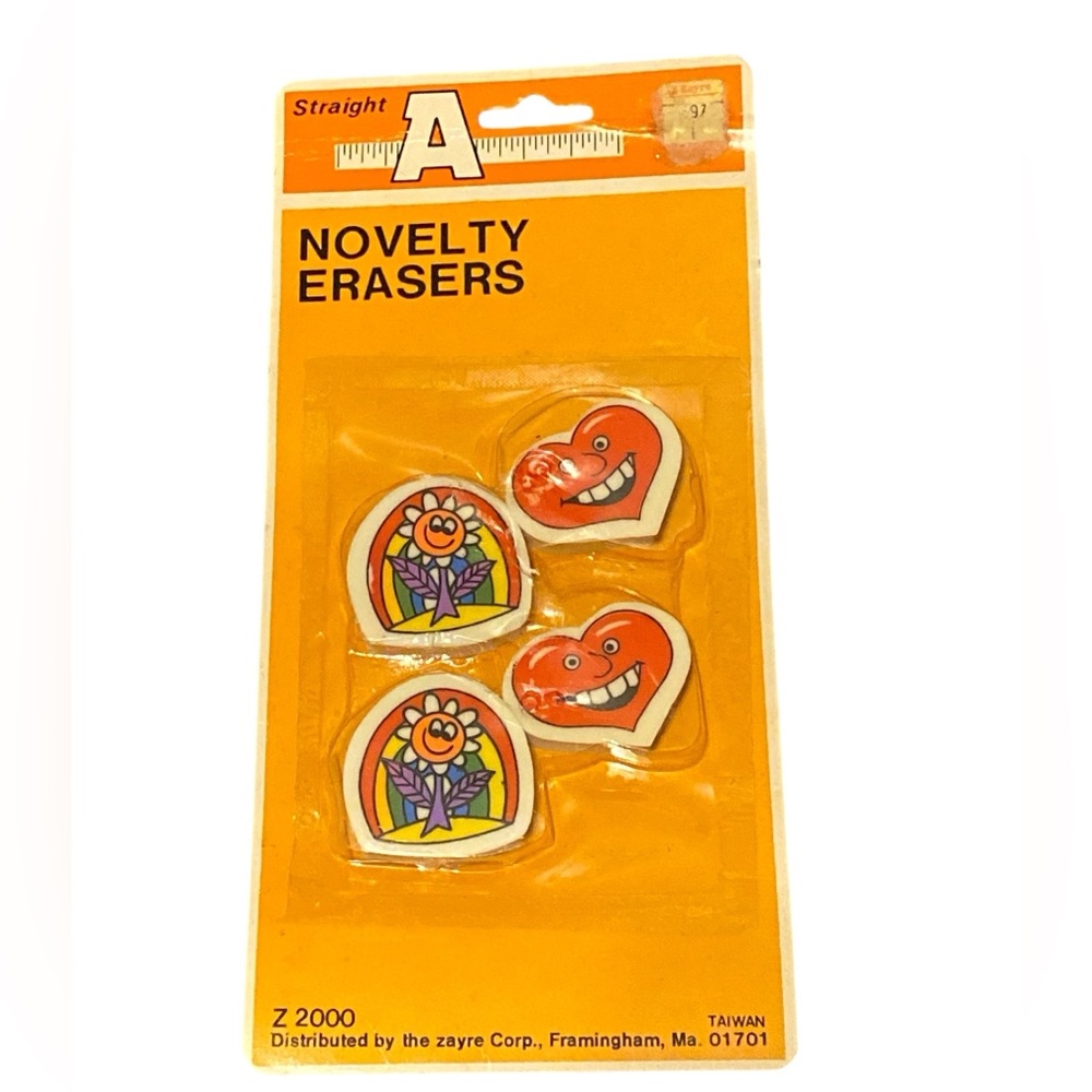 vintage Straight A Novelty Erasers